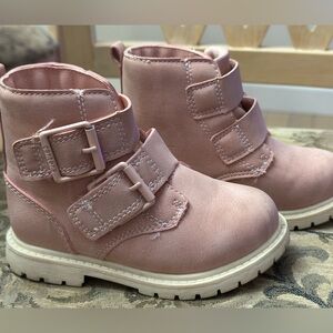Carters Pink Buckle Booties